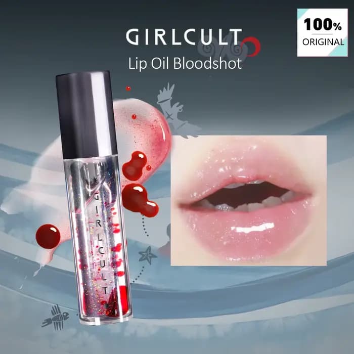 Huile à lèvres GIRLCULT Bloodshot, lisse et non collante, brillance effet miroir, couleur longue dur