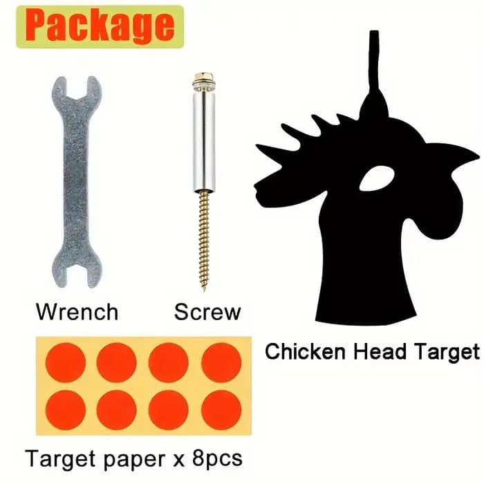 Animaux en métal Ours/Oiseau/Poulet 360 ° Cibles rotatives pour pistolet BB, pistolet à air compri