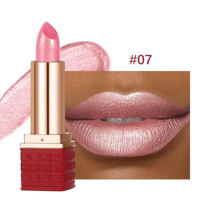Rouge à lèvres métallique ciel étoilé brillant Texture velours brillant Durable faites vos lèvres br
