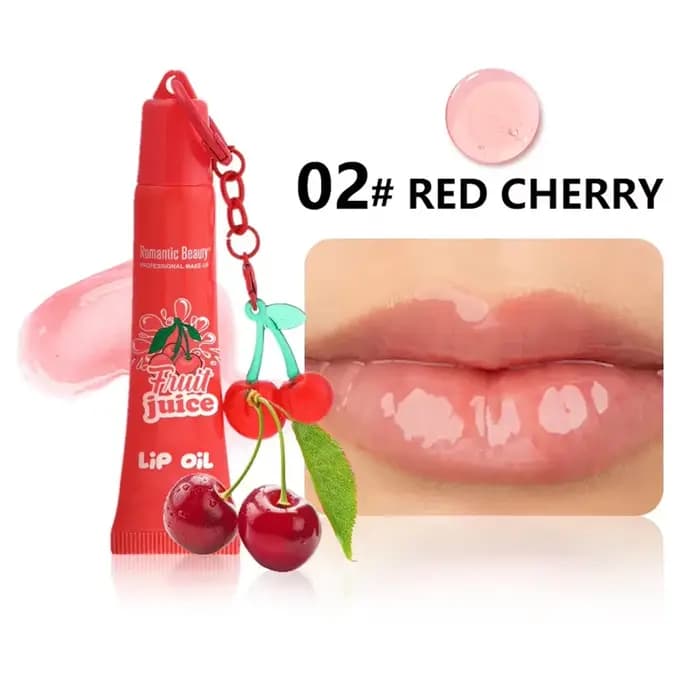 Huile à lèvres fruitée pour femme avec porte-clés – Hydratante, nourrissante et portable – Gloss à l