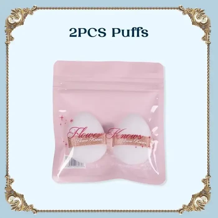 Flower Knows – bouffées de poudre pour une Application de maquillage impeccable, taille compacte pou