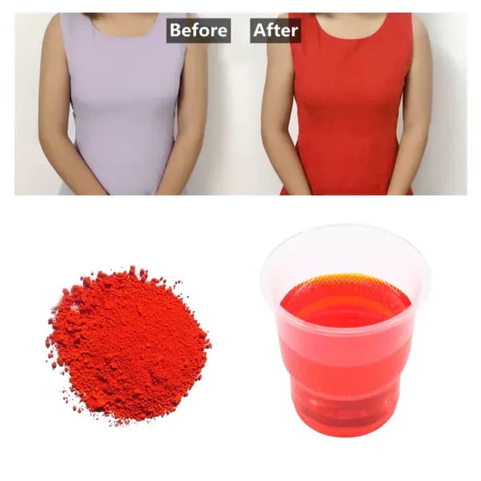 10g/20g couleur rouge tissu colorant Pigment colorant pour vêtements Textile teinture vêtements réno