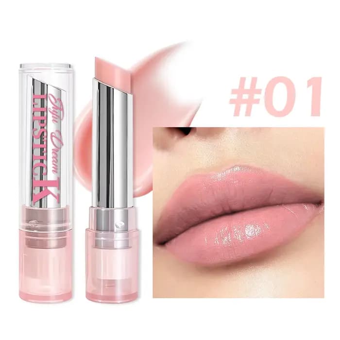 Baume à lèvres rose bicolore, rouge à lèvres hydratant changeant de couleur, gloss hydratant non col