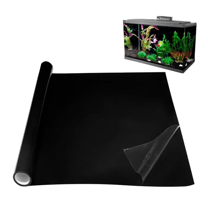 FLYY-fond d'aquarium auto-adhésif fond d'aquarium noir améliorant les couleurs des poissons