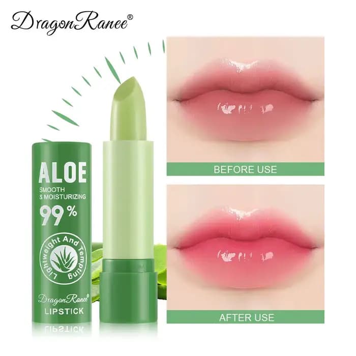 1/12 pièces Aloe rouge à lèvres couleur changeante baume à lèvres longue durée nourrir les lèvres so