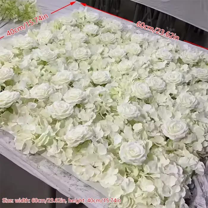 Panneau mural de fleurs 3D en soie, Rose, décoration murale florale pour mariage, décoration de mais