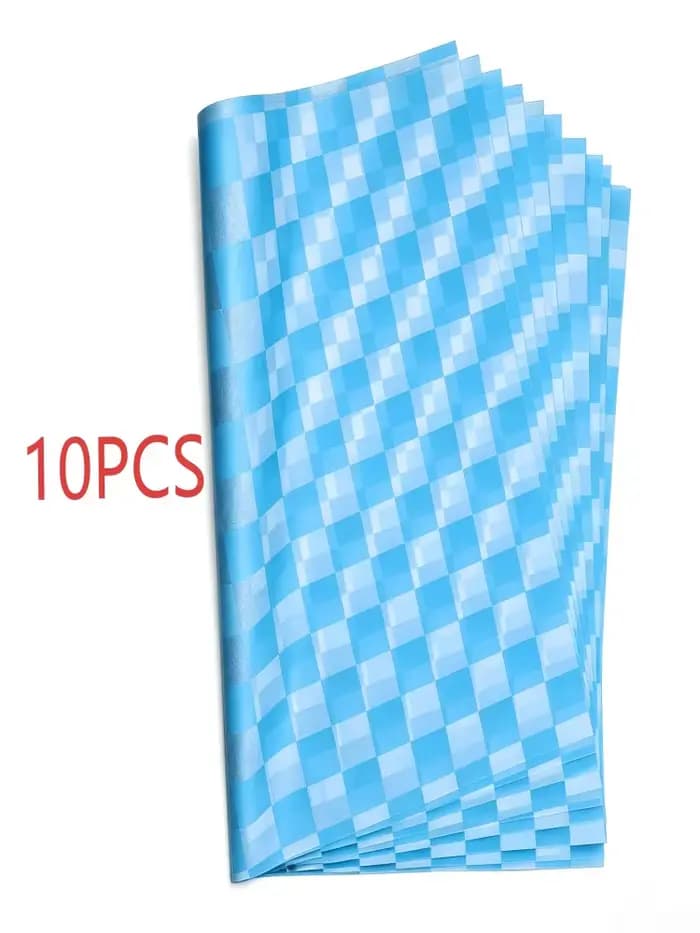 Rouleaux de papier cadeau exquis pour toutes les occasions - 10 feuilles de papier cadeau à carreaux