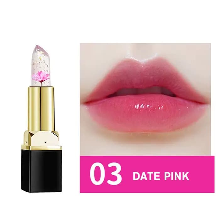 Rouge à lèvres gelée florale hydratant à changement de température, baume à lèvres longue durée, glo