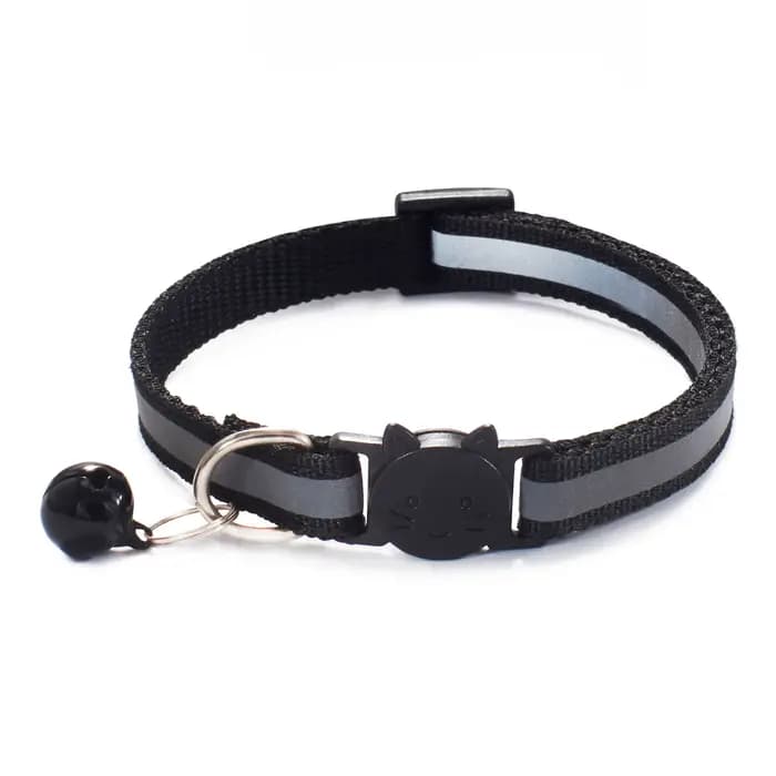 ROJECO Collier réglable avec clochette pour animal de compagnie, accessoire coloré de sécurité noctu