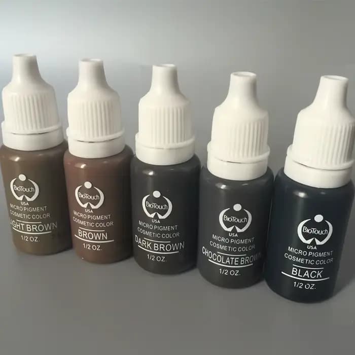 5 couleurs maquillage Permanent sourcil encre lèvres ligne des yeux ensemble d'encre de tatouage Mic