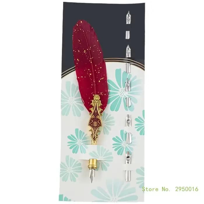 Stylo de calligraphie à plumes pour débutant, stylo à plume antique avec 5 plumes remplaçables pour