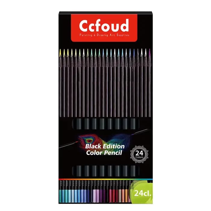 Crayons de couleur professionnels pour l'art, 24/36/48/72 couleurs, noyau souple, pigment intense, a