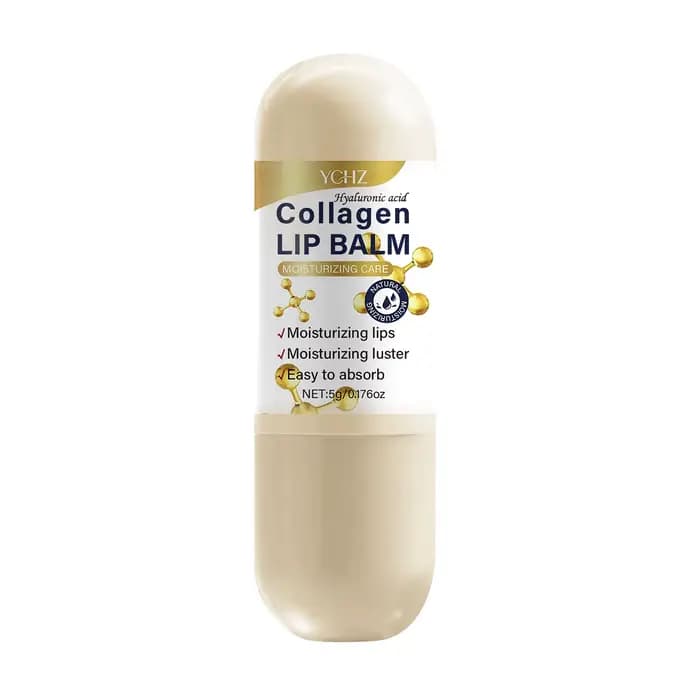 Baume à lèvres au collagène - 5G, raffermissant et lissant les lèvres, hydratation longue durée 72 h