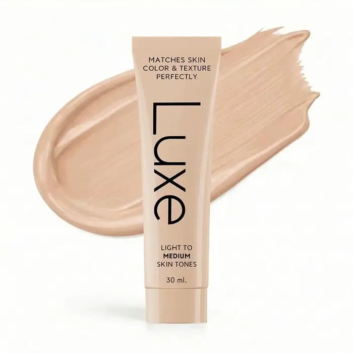 Fond de teint changeant de couleur Luxe - Léger et respirant, protection solaire SPF, pour peaux mat