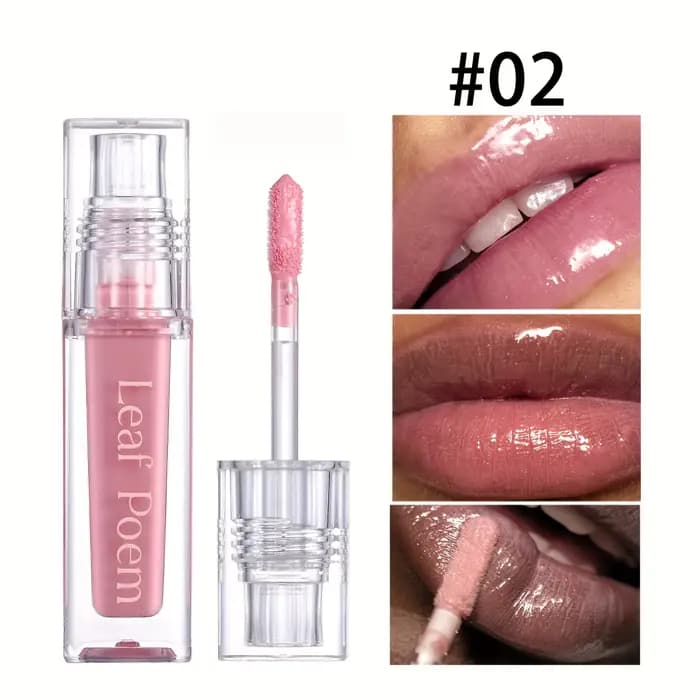 Huile à lèvres hydratante Crystal - Brillant repulpant et hydratant avec des nuances teintées pour t