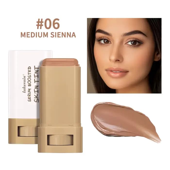Bâton de fond de teint teinté pour la peau, 6 couleurs, baume, sérum, lisse, plus dodu, haute couver