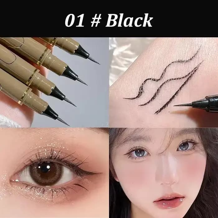 Stylo eye-liner ultra fin pour cils inférieurs, noir, marron, résistant à l'eau, durable, lisse, ver
