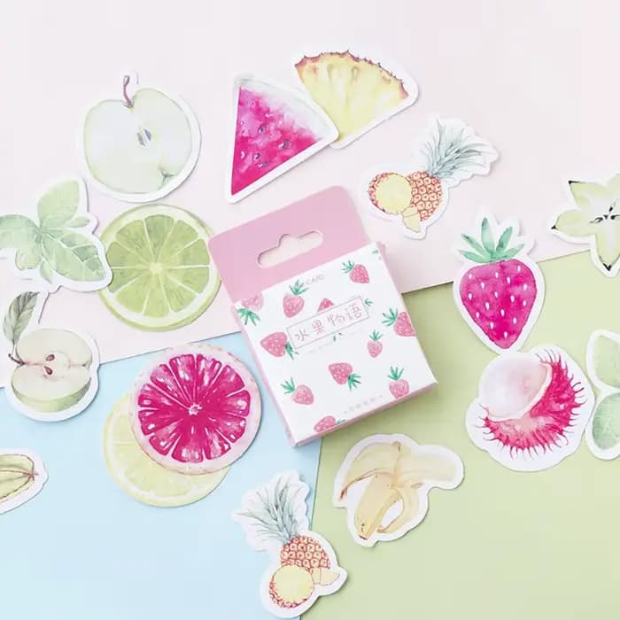 Autocollants décoratifs en fruits pour bricolage, petit papier étiquette personnalisé et mignon pour