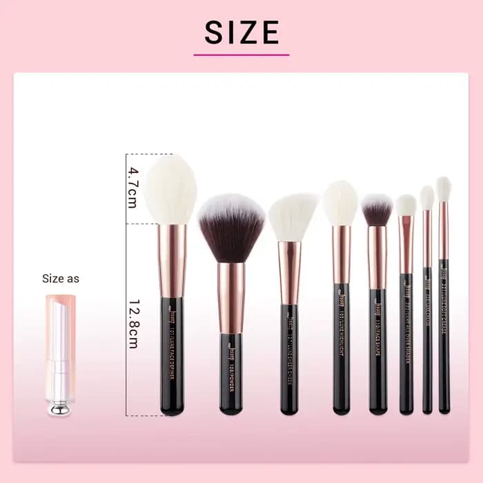 Jessup – ensemble de pinceaux de maquillage professionnels, 25 pièces, poudre de fond de teint natur