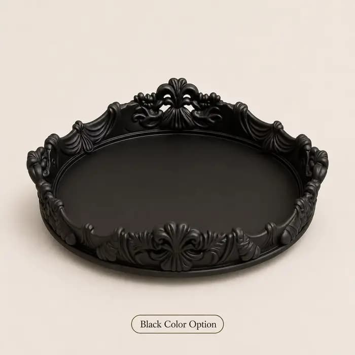 Un plateau élégant de style baroque pour décorer les coiffeuses, les chambres, etc., pour ranger les