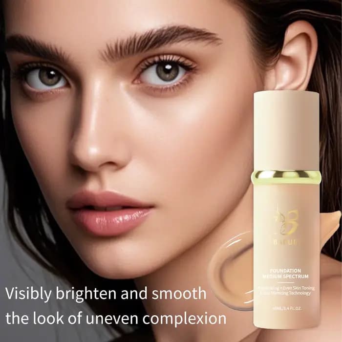 BARUBT-Fond de teint pour peau chaude, maquillage léger naturel, fond de teint correcteur pour le vi