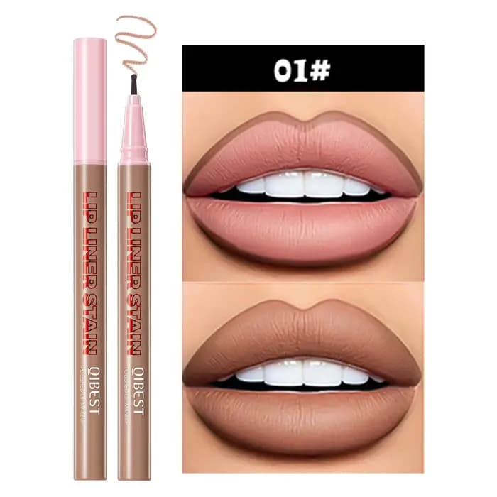 Crayon liquide mat pour les lèvres, waterproof, effet repulpant, rouge à lèvres teinté naturel, cont