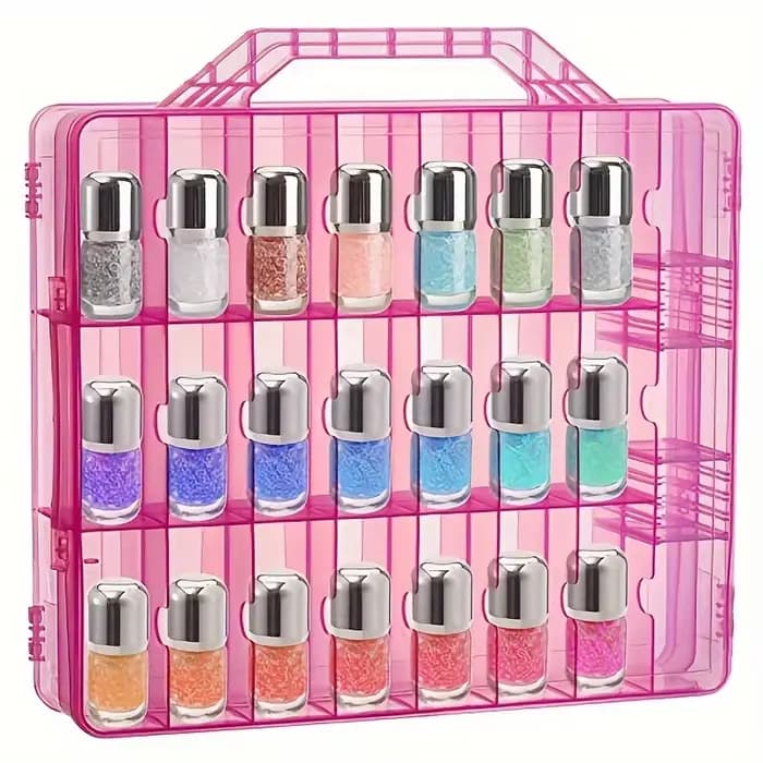 48 boîtes de rangement pour rouge à lèvres et vernis à ongles, boîte de rangement portable en plasti