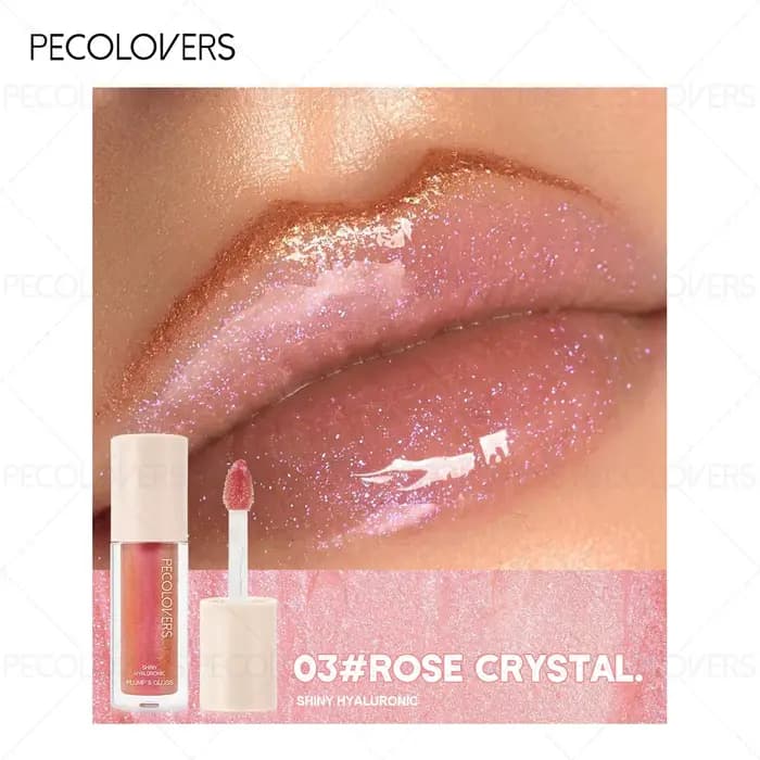 Gloss à lèvres hydratant et pailleté effet perle, rouge à lèvres liquide brillant longue tenue effet