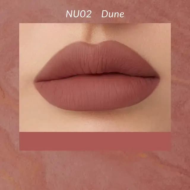 Kaleidos Goth Lipstick Matte Soft Moist Nude Lip Mud Cream Black Red High Pigment Smoky Non-stick Cu