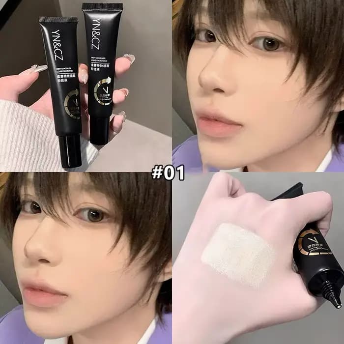 Fond de Teint Liquide Blanc Couvrance Totale pour Maquillage Gothique d'Halloween – Formule Crémeuse