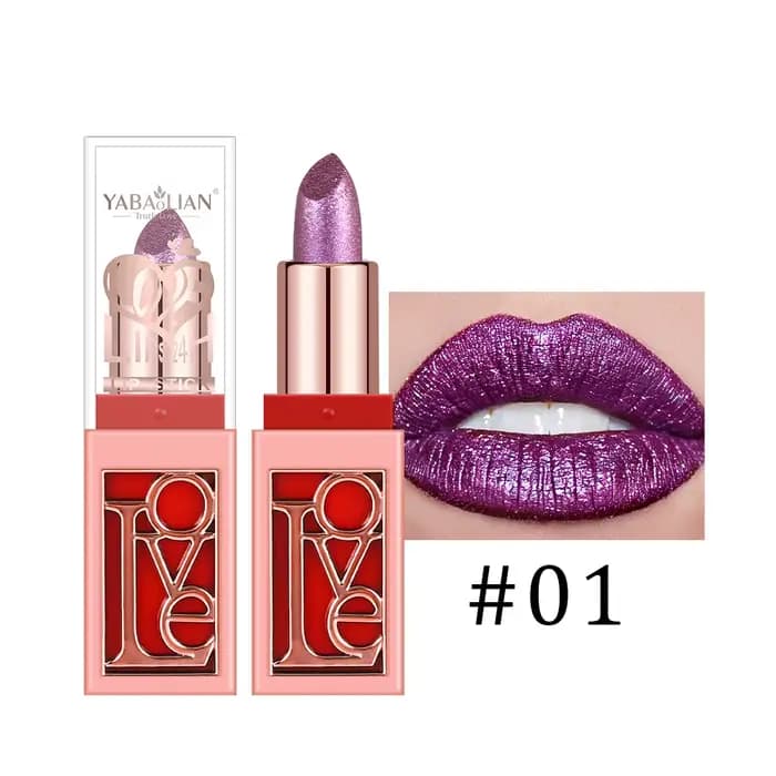 Rouge à lèvres scintillant 7 couleurs, hydratant, rouge, rose, couleur chatoyante, teintes à lèvres