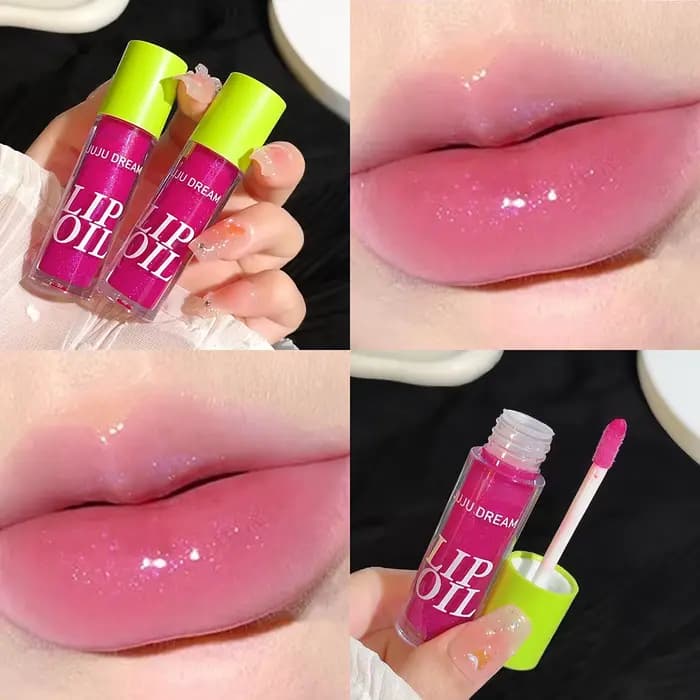 Huile à lèvres gelée de couleur bonbon avec finition brillante, hydratante et semblable au verre pou