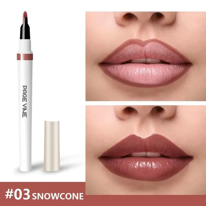 Crayon à lèvres long, gloss à lèvres doux 2-en-1, séchage rapide, pour tous types de peau