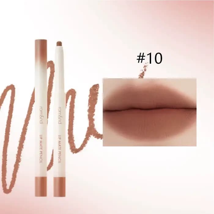 rom&nd LIP MATE PENCIL, texture mate veloutée, cœur de crayon lisse, maquillage de luxe, cosmétique