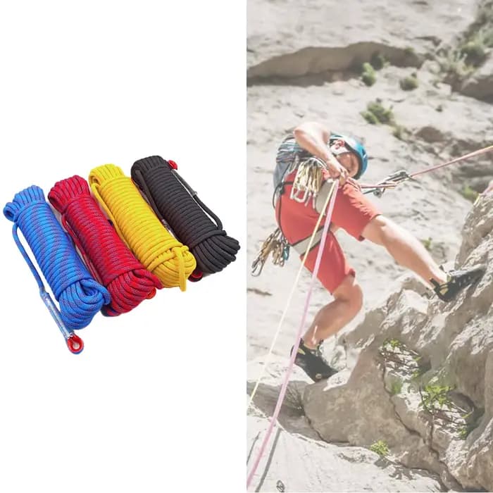 Corde d'escalade 10mm 50m roche extérieure haute résistance survie statique d'urgence sauvetage ince