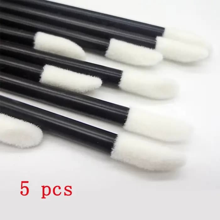 Pinceaux de maquillage 5/50/100 pièces pinceaux à lèvres noirs applicateur pinceaux à cils brillant