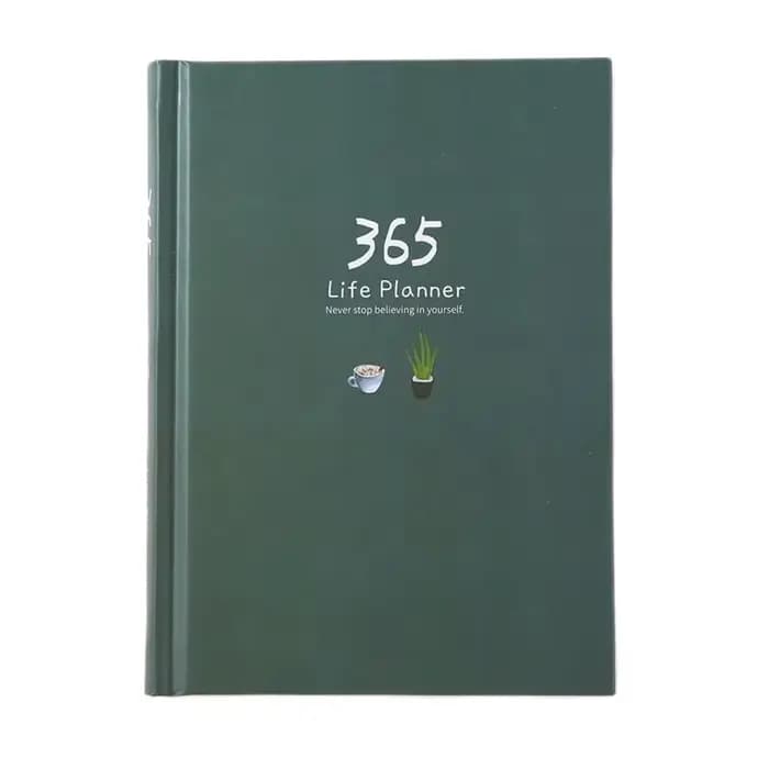 365 planificateur Agenda cahier coloré Page intérieure Illustration annuel Plan quotidien Journal Jo