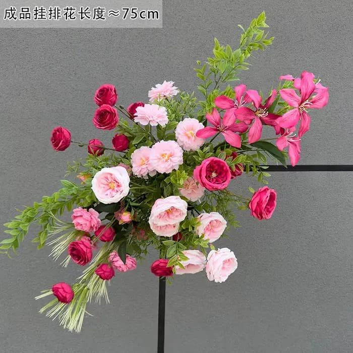 Décoration florale ronde en soie pour mariage, allée de cérémonie, fête de fiançailles, Noël, jardin