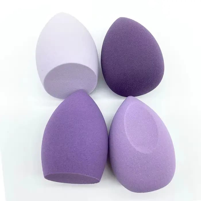 4 pièces maquillage éponge poudre bouffée sec et humide combiné beauté cosmétique oeuf fond de teint