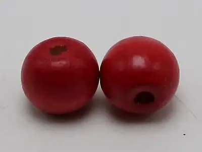 Grandes perles rondes en bois rouge, 20mm, 25 pièces