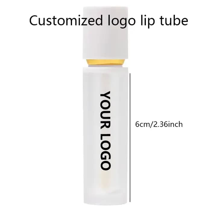 【Personnalisation du logo】 Tube de couleur pour les lèvres rond gradué de 8 ml, 50 pièces, contenant