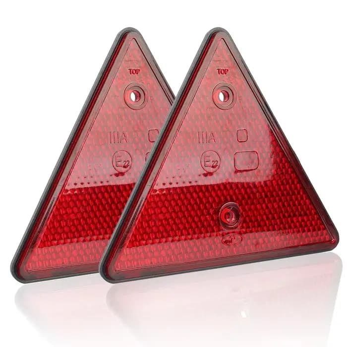 Réflecteurs arrière rouges, accessoires de voiture, Triangle réfléchissant adapté pour remorque moto