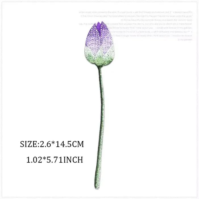 Fer à broder Lotus Bud sur patchs pour vêtements, autocollants décoratifs bricolage, 5 couleurs en o