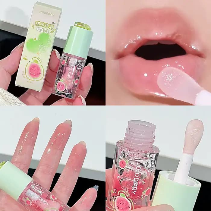 Huile à lèvres pêche-goyave, repulpante, hydratante, non collante, gloss à lèvres hydratant, baume à