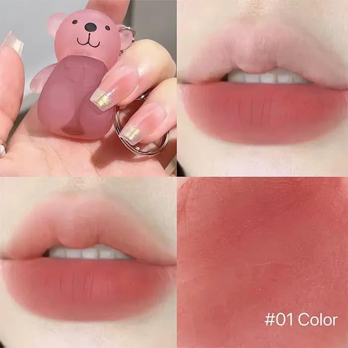 Art Value Bear Velvet Lip Clay avec rouge à lèvres blanc soyeux