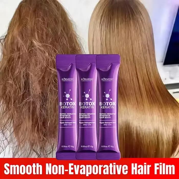 Masque capillaire réparateur à la kératine magique en 5 secondes pour cheveux abîmés et crépus, pour