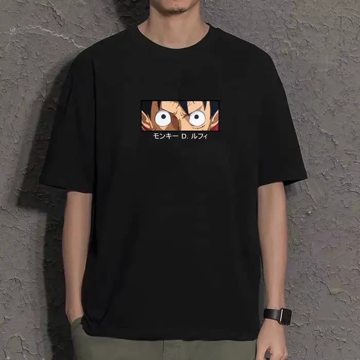 T-shirt imprimé One Piece pour hommes, style estival, 100% coton, manches courtes pour étudiants