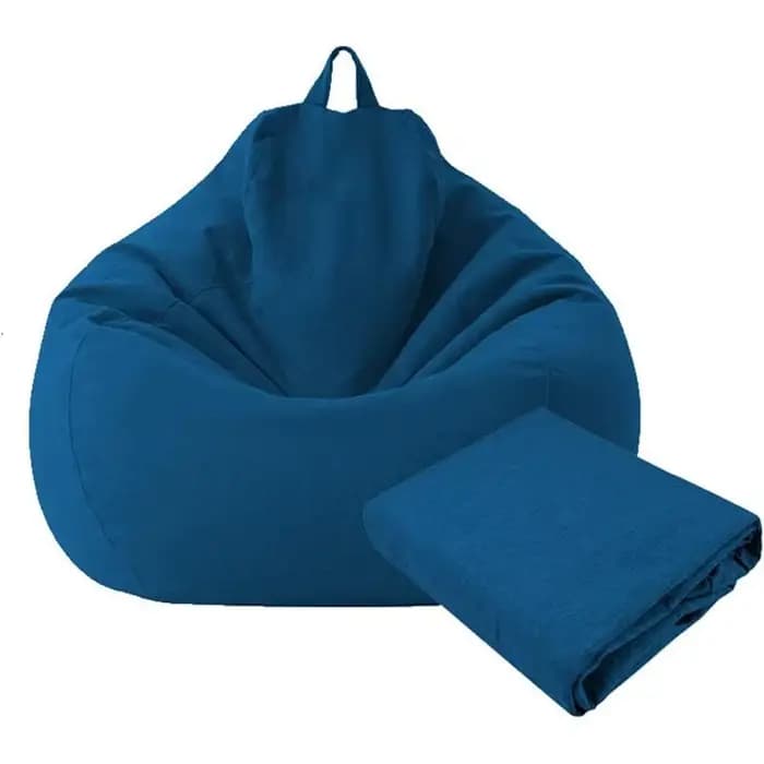 Grande housse de canapé paresseux en lin, siège inclinable, coussin de pouf, 100x120 Cm, sans rempli