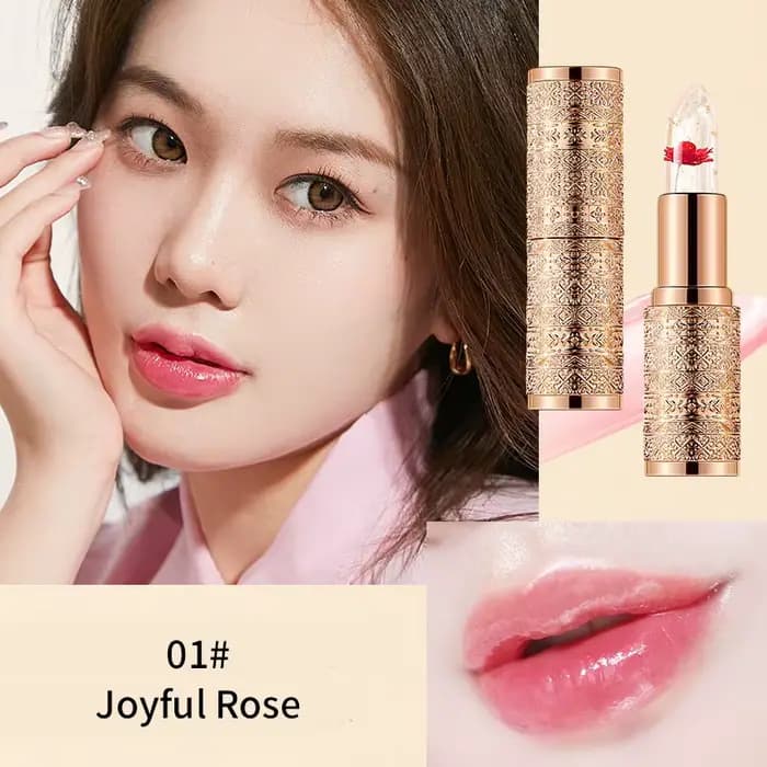 Le rouge à lèvres pétale qui change de couleur cristal pour les femmes hydrate le baume à lèvres dur