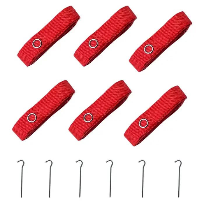 6x équipement de lignes de volley-ball de plage Portable 8M de Long lignes rouges marqueur de terrai